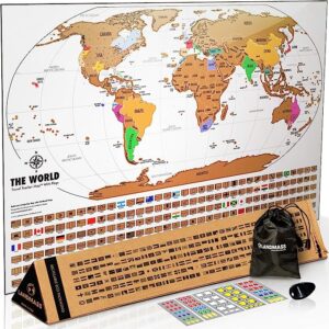 Scratch Off World map for travelers
