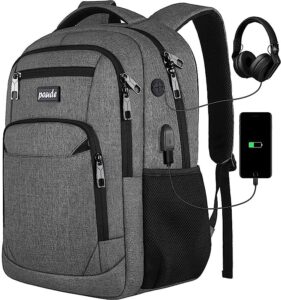 Paude backpack with headphone and charge interface