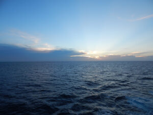 Sunset on the gulf of mexico cruise