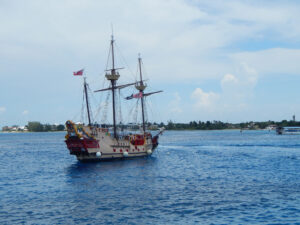 pirate ship in the gulf of mexico
