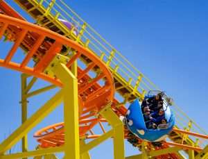 Roller coaster at Cedar point in Sandusky ohio