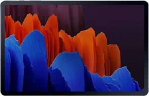 Samsung Tablet with orange and blue picture